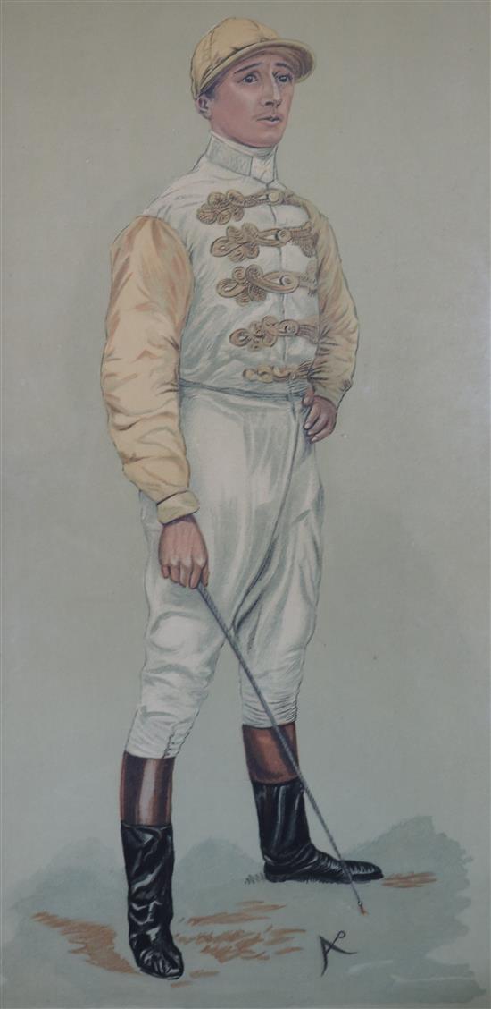 Leslie Ward (Spy) and others Sportsmen including jockeys, and a similar print of a cricketer